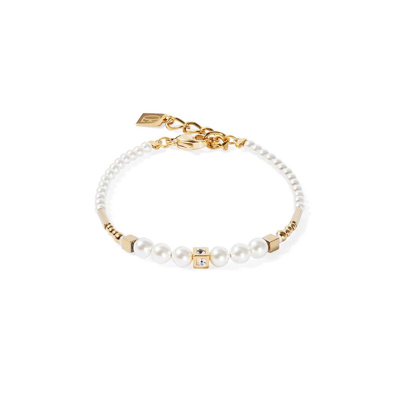 Coeur de Lion Crystal Pearl & Gold Bracelet image number 0